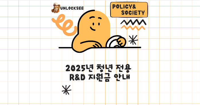 2025년 청년 전용 R&D 지원금 안내