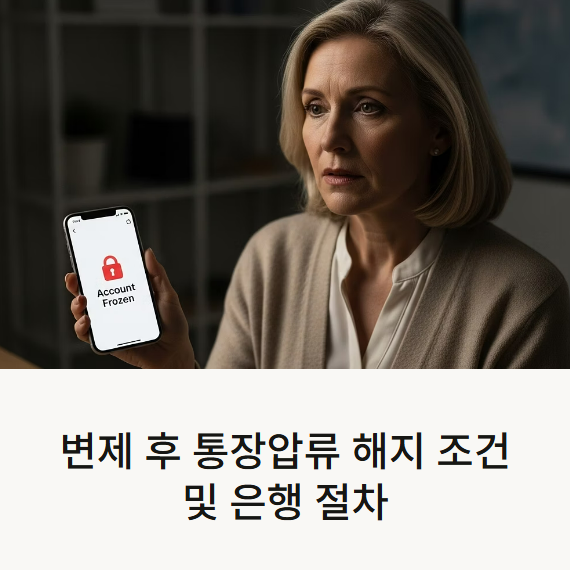 변제 후 통장압류 해지 조건