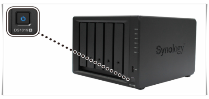 DS1019+ 전원 켜기 순서