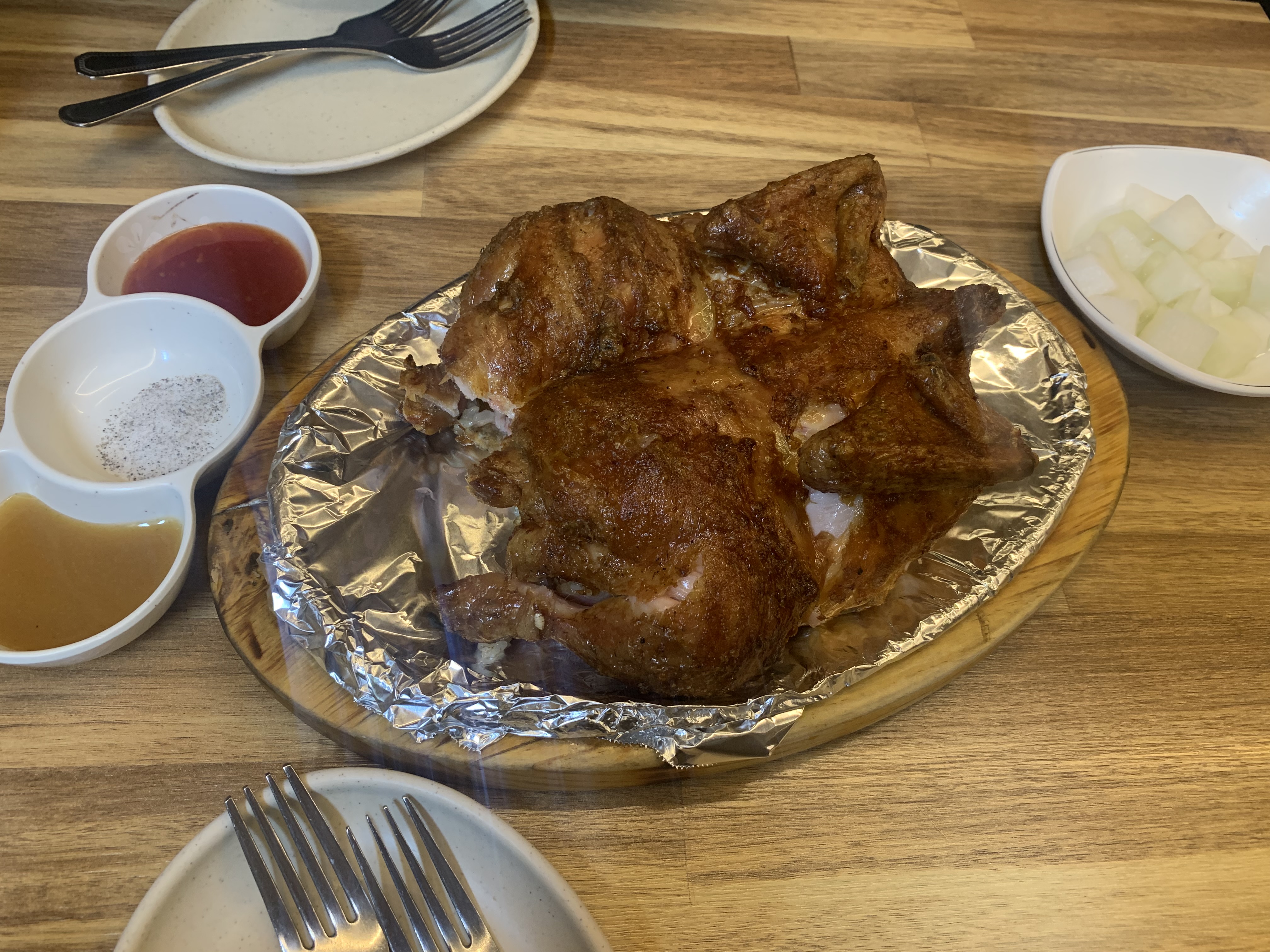 영등포구청 참나라 숯불 바베큐 장작통구이 치킨 맛집 방문 후기