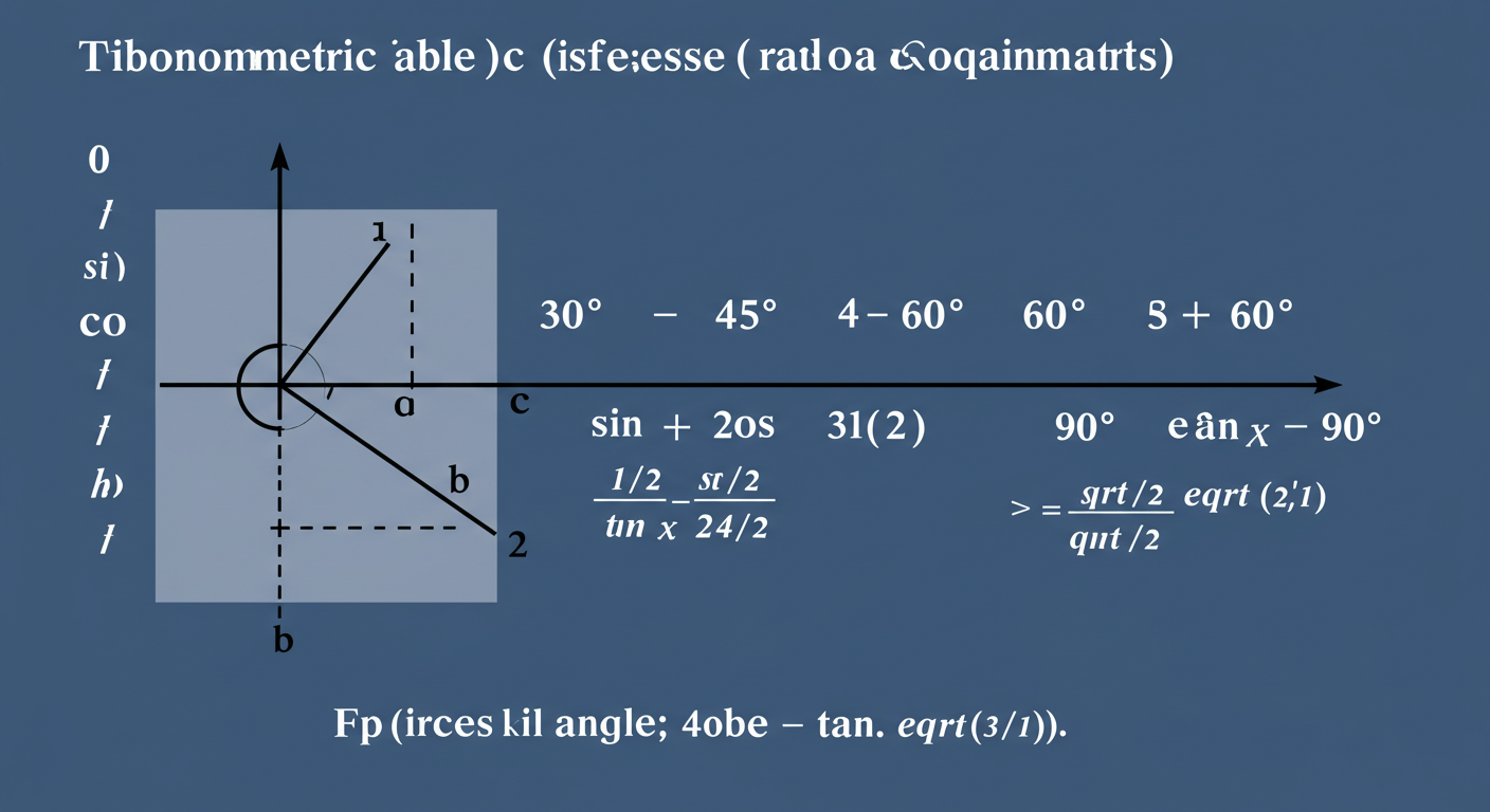 사인, 코사인, 탄젠트! 삼각함수 표 한눈에 보기