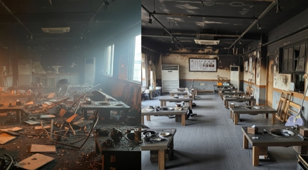 금산 화재청소 전후