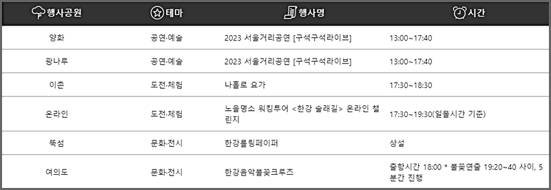 10월 22일(일) 프로그램