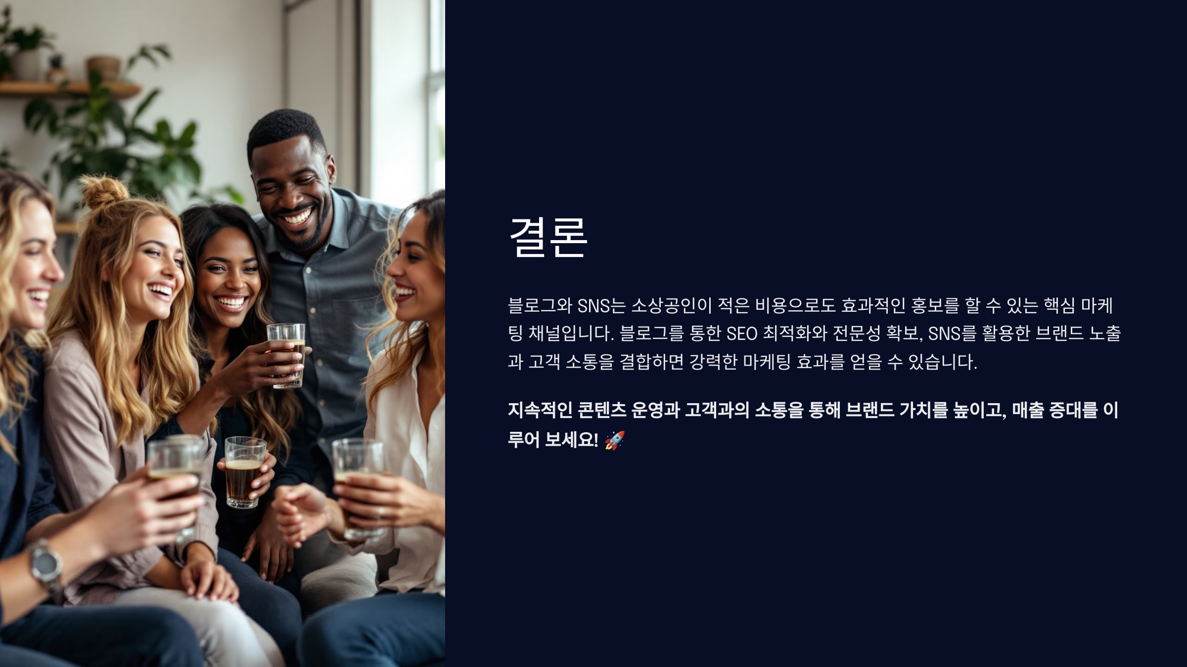 블로그와 SNS는 소상공인이 적은 비용으로도 효과적인 홍보