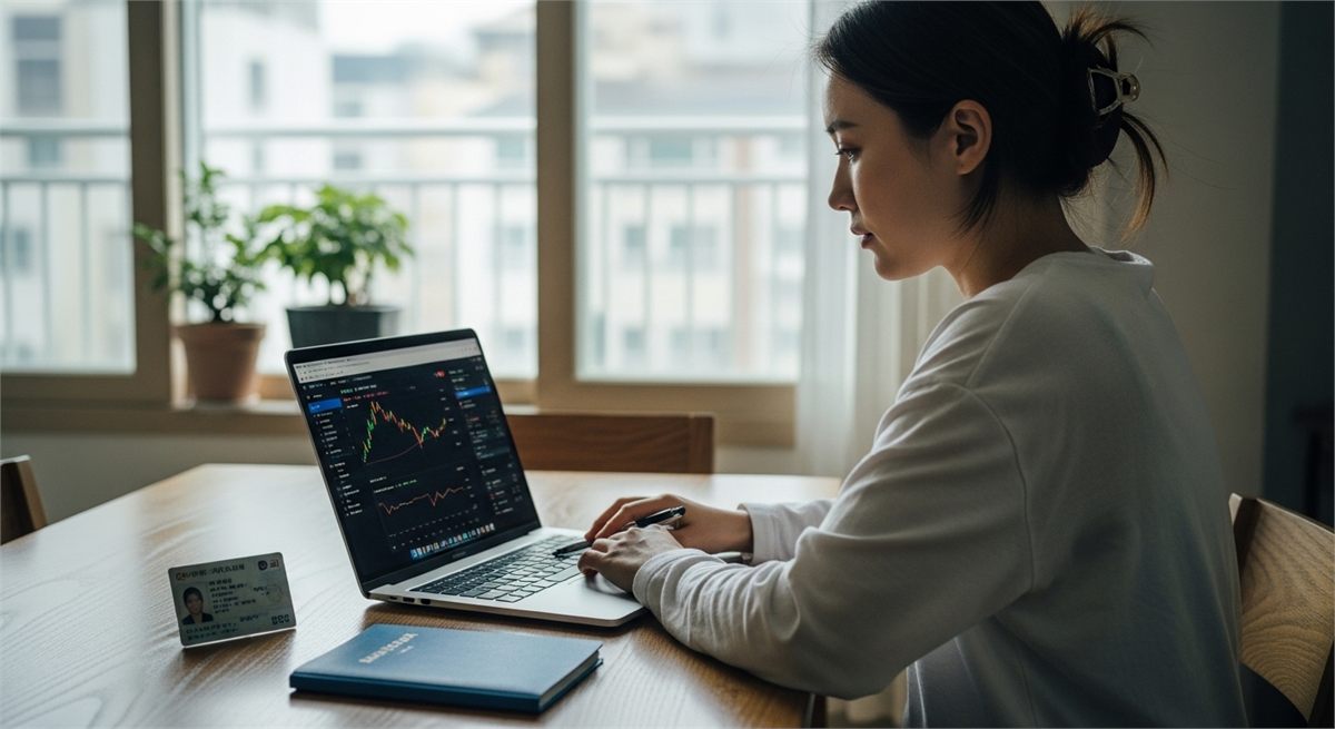 집에서 공모주 청약을 준비하는 투자자 모습 