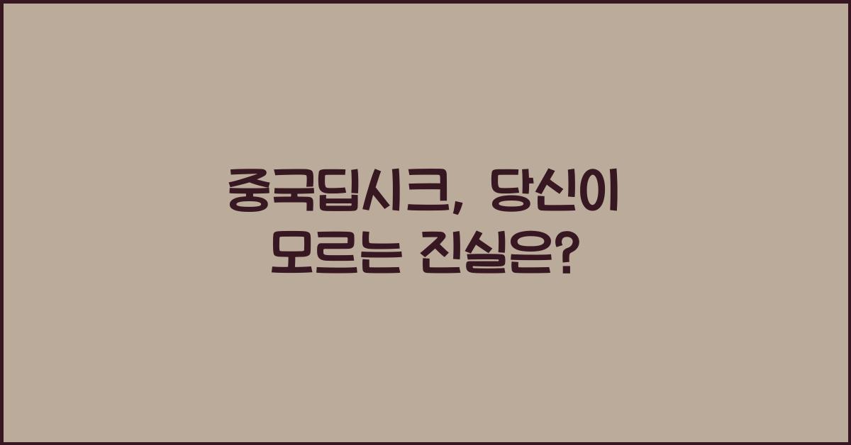 중국딥시크