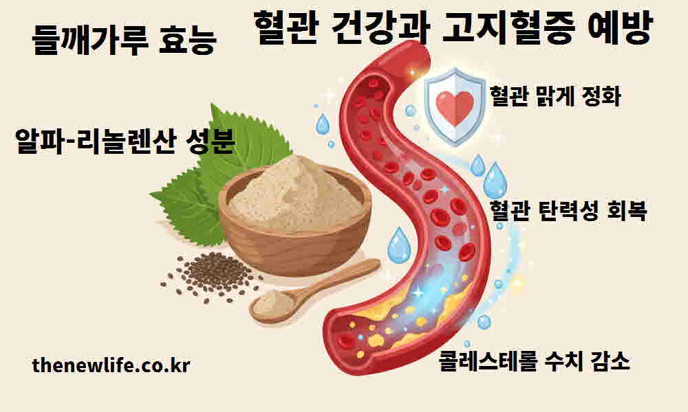 들깨가루 효능 혈관 건강 고지혈증 예방