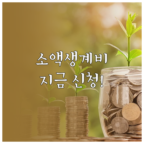 정부 지원 소액생계비대출 신청 방법과..