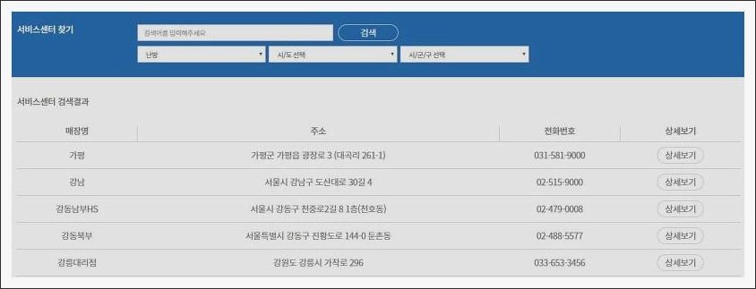 귀뚜라미보일러 서비스센터 전화번호
