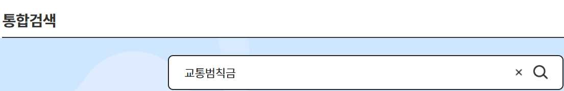교통범칙금 조회
