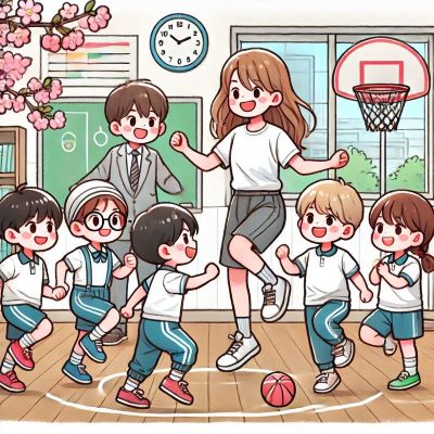 늘봄학교에서 놀이체육을 하는 아이들