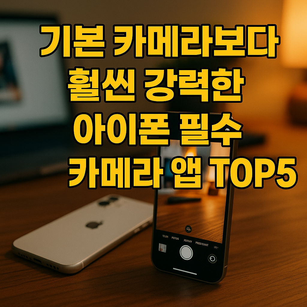 📱아이폰 카메라 앱 대체 추천 BEST