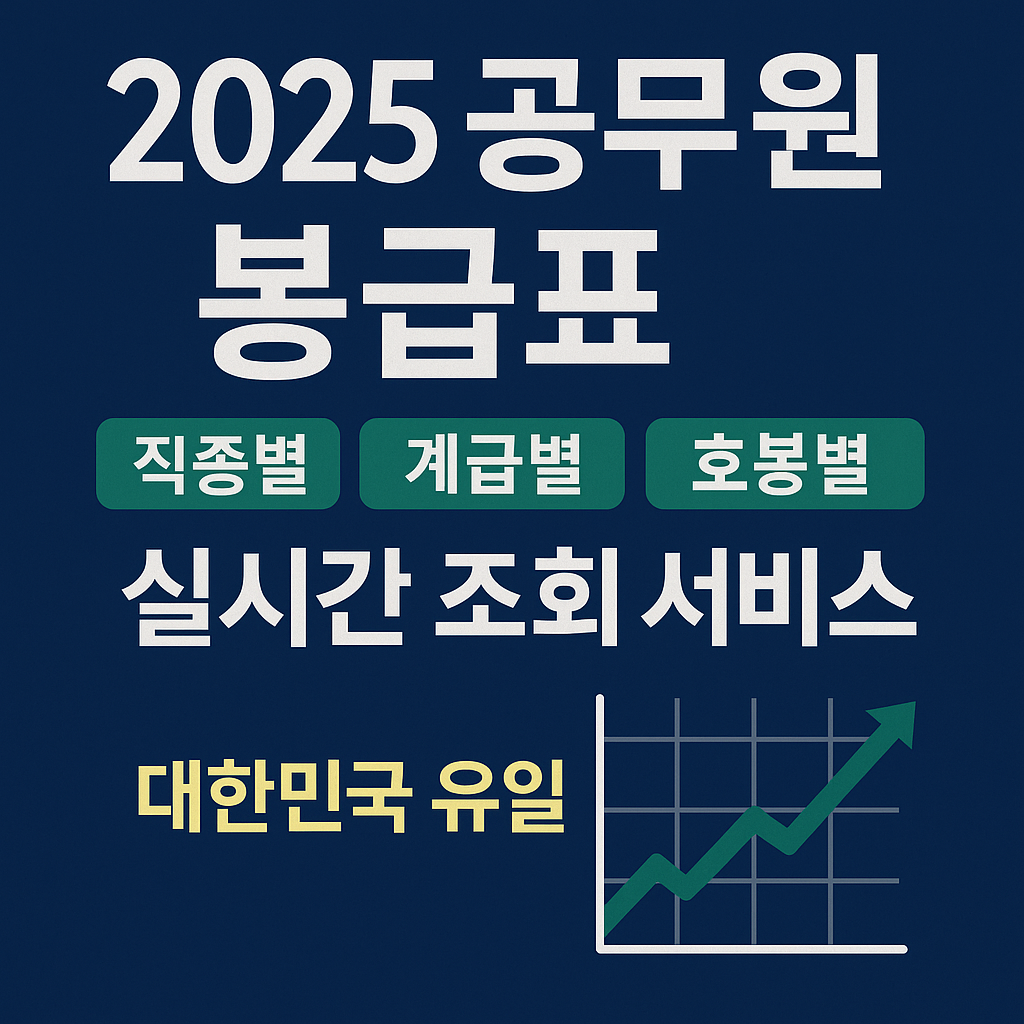 2025 공무원 봉급표