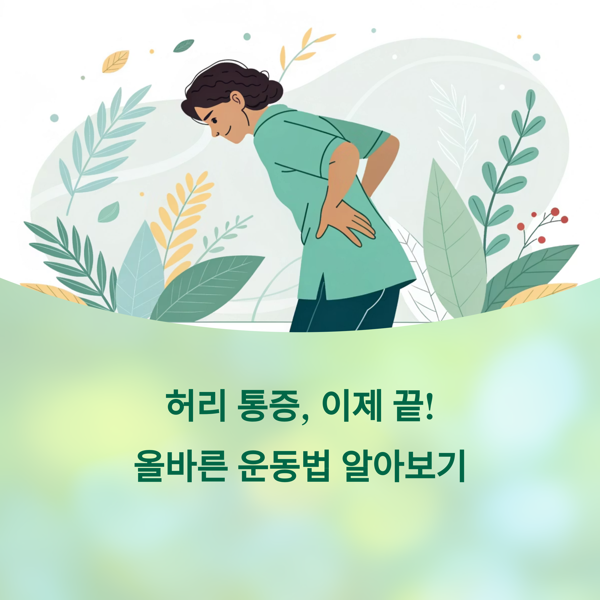허리 통증 완전 정복을 위한 운동 가이드에 대한 이미지