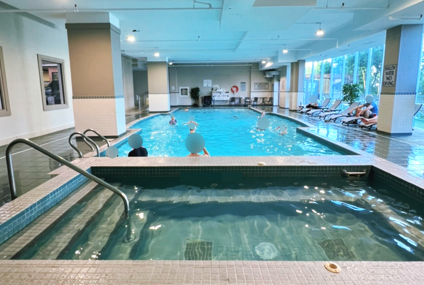Indoor swimming pool at Niagara Falls Marriott Fallsview Hotel