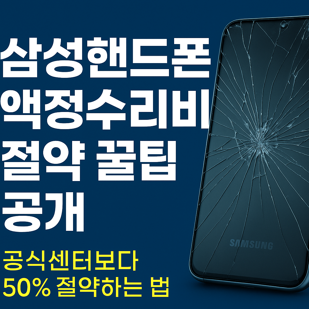 삼성핸드폰 액정수리비, 이렇게만 하면 절반으로 줄입니다! (2025 최신 가이드)
