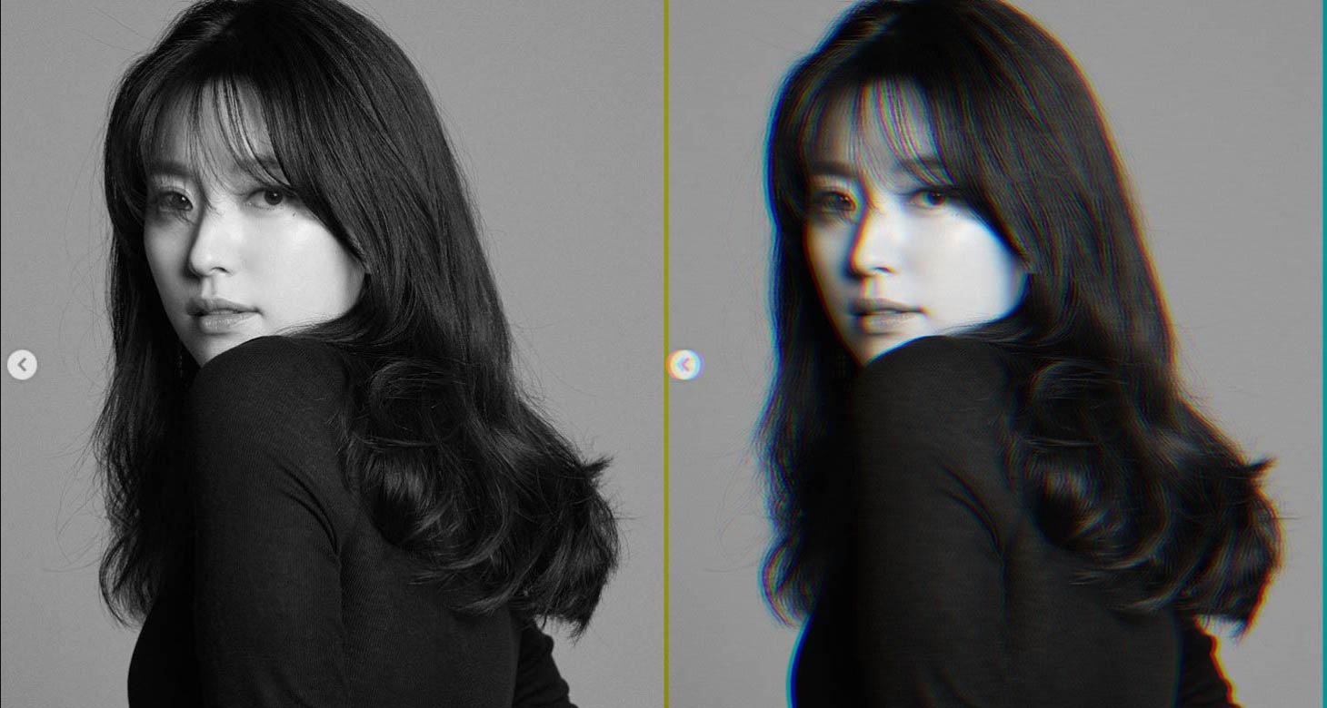 좌) 흑백사진, 우) RGB Seperation을 적용한 흑백사진