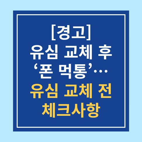 유심 교체 전 체크사항