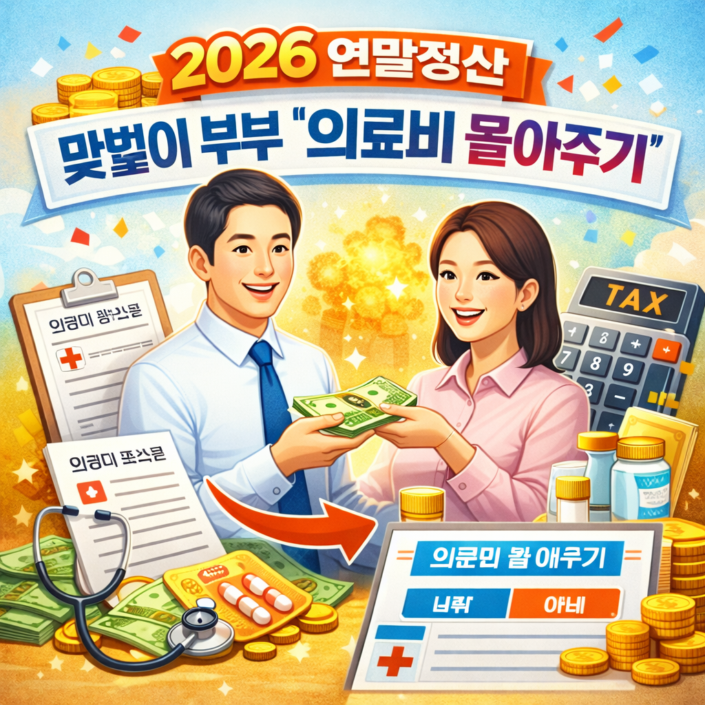 2026 연말정산 맞벌이 부부 의료비 몰아주기