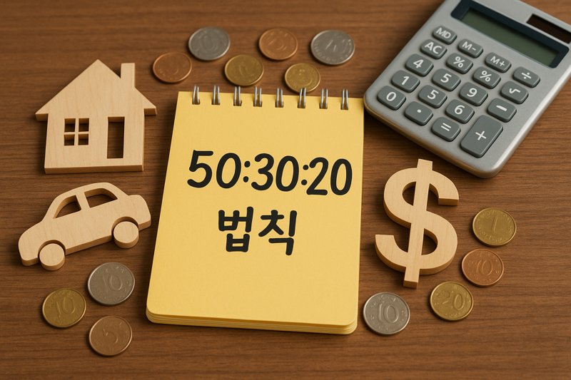 “재테크 초보도 가능한 월급 관리 꿀팁! 50:30:20 법칙으로 부자되기”