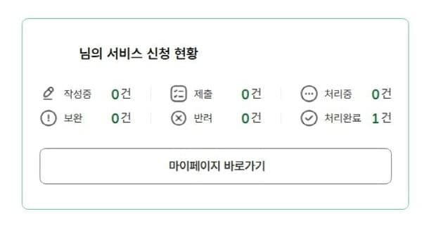 서비스신청현황