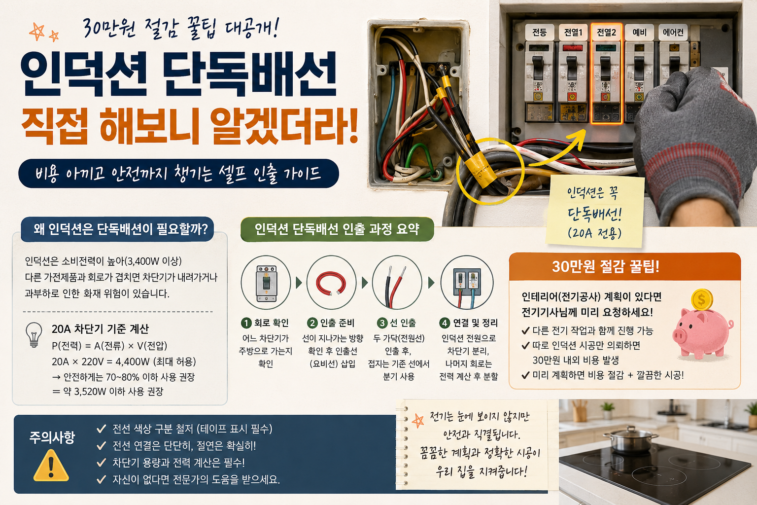 인덕션 단독배선 방법