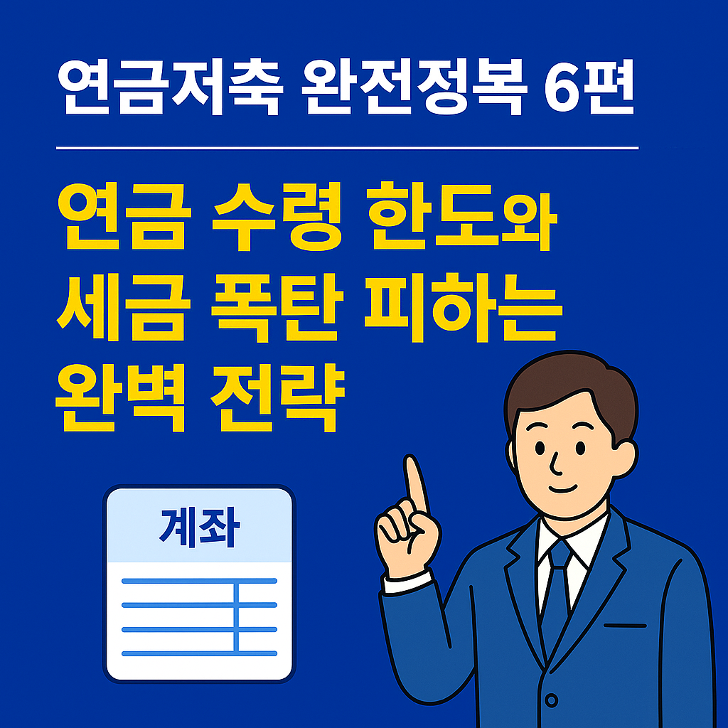 연금저축 완전정복 6편: 55세 이후 현명한 연금 수령 방법과 절세 비법