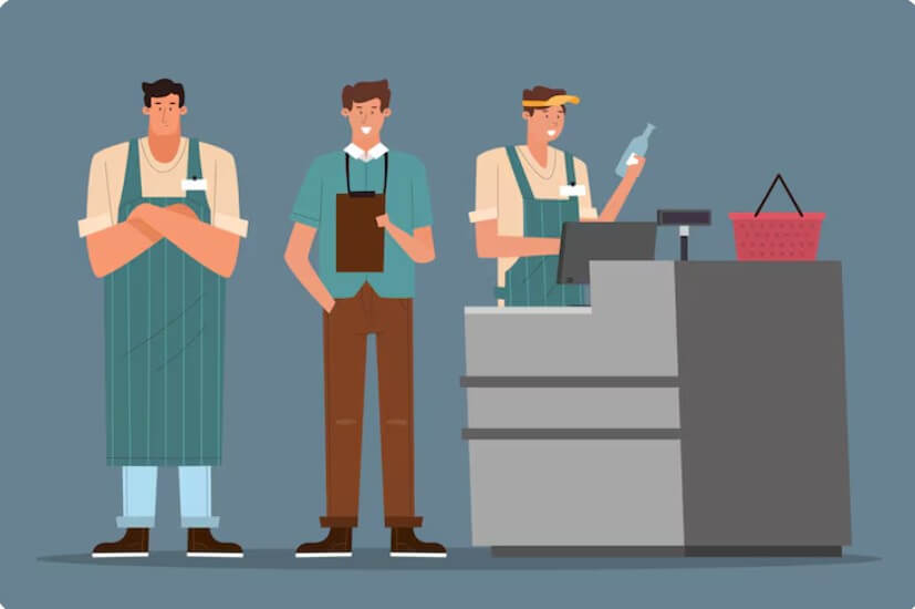 소상공인 사장님과 직원들