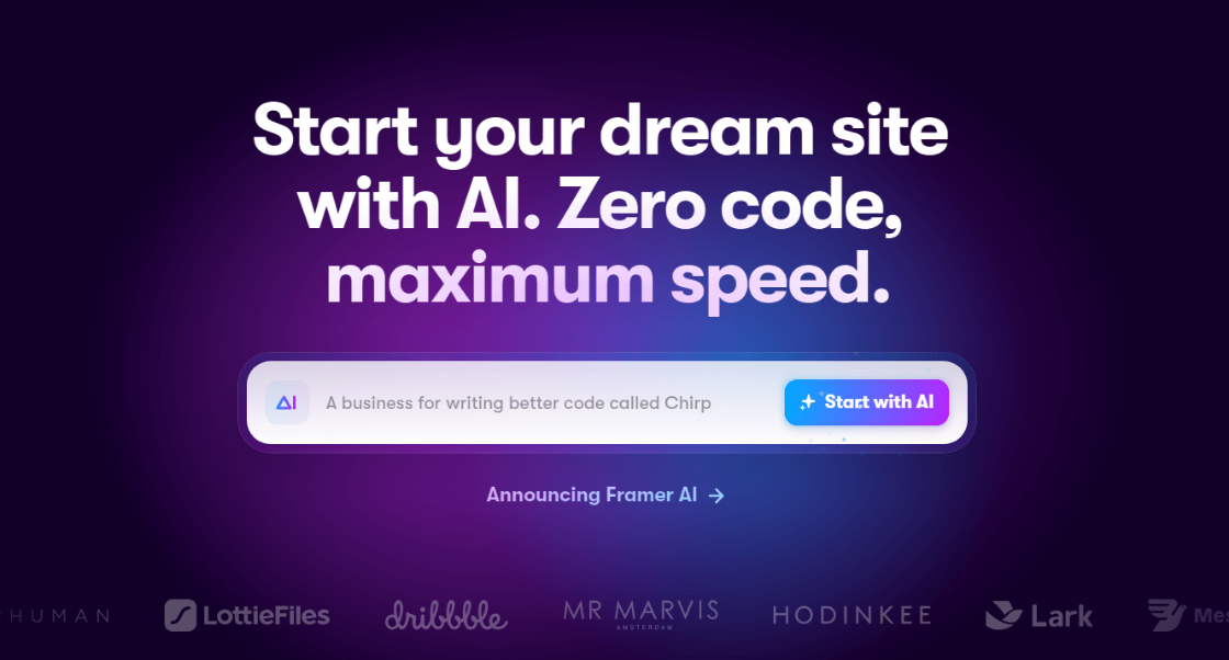 프레이머 Framer AI
