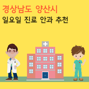 양산 일요일 진료 안과 추천