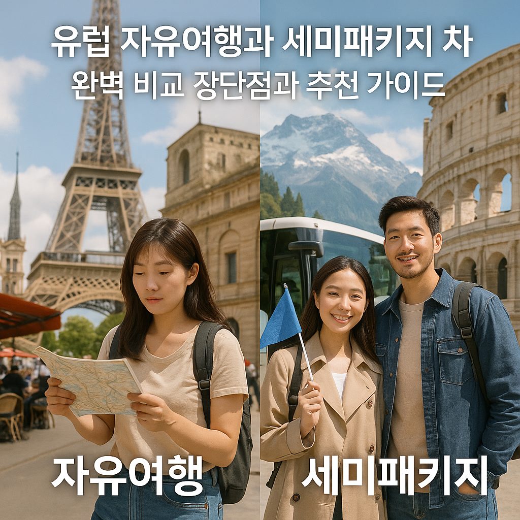 유럽 자유여행과 세미패키지 차이 완벽 비교 장단점과 추천 가이드