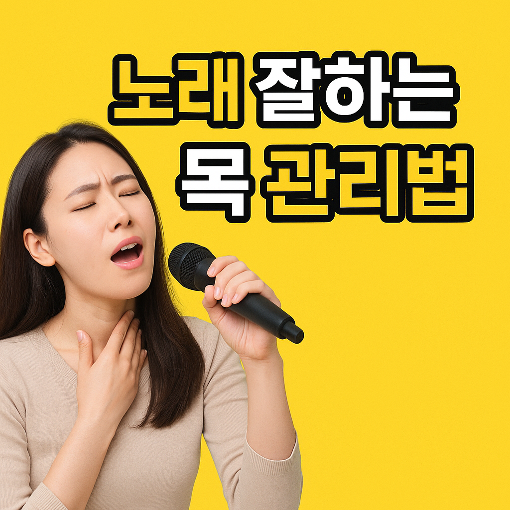 노래 잘하는 사람들의 목 관리법