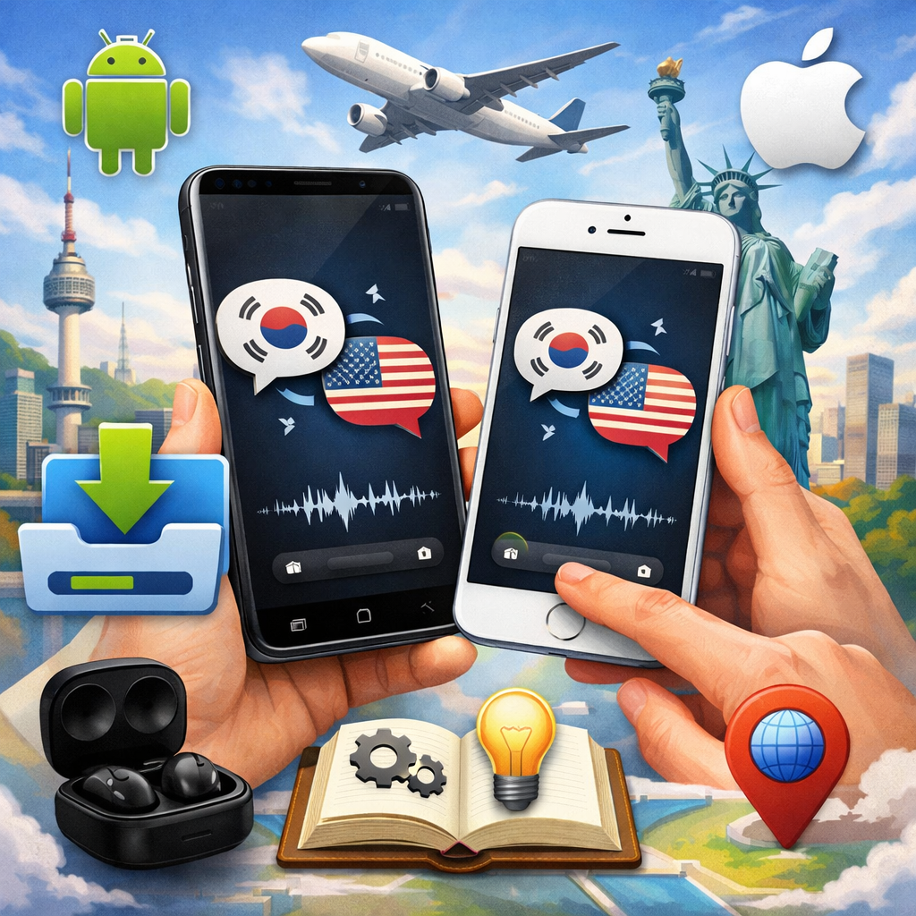 동시통역 어플 다운로드 방법 총정리｜갤럭시 아이폰 앱 설치부터 사용법까지 관련 사진