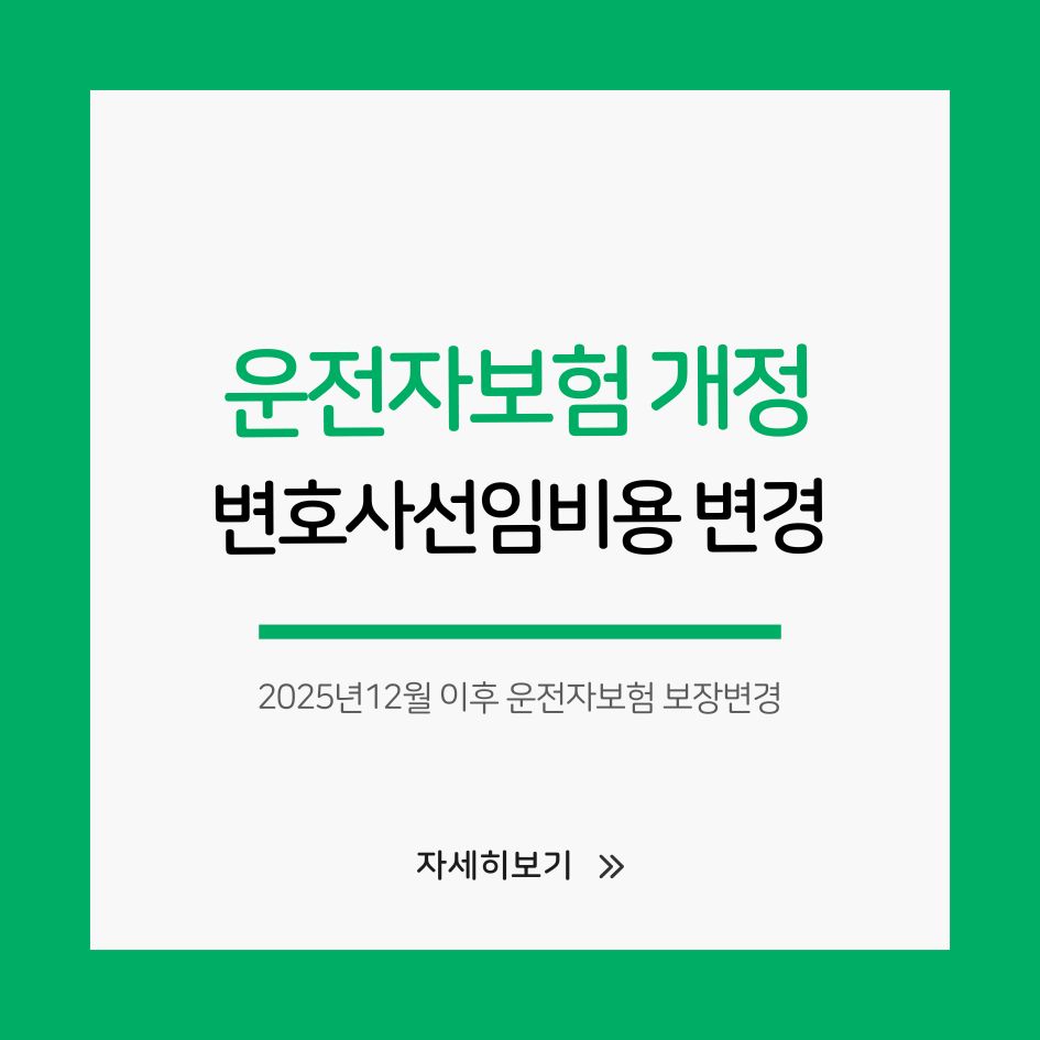 2025 운전자보험 개정 요약