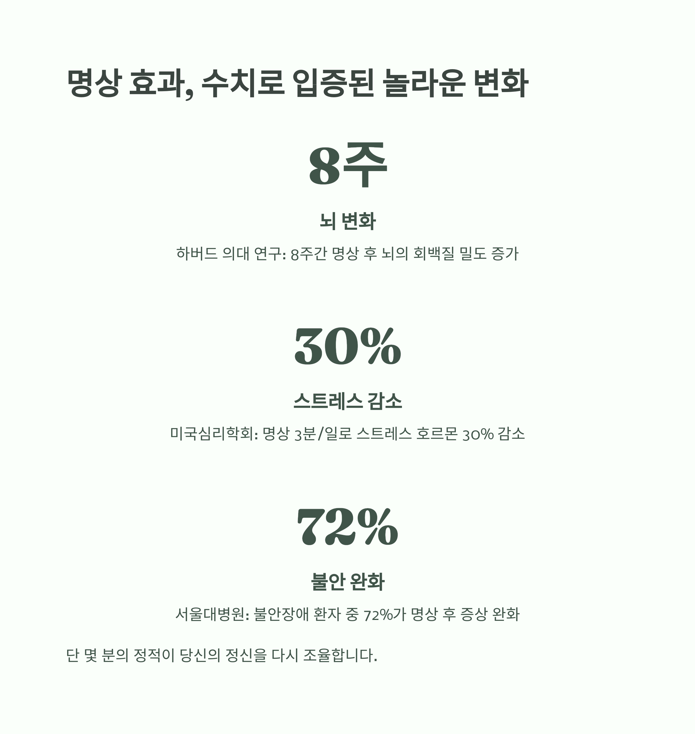 하루 3분의 기적, 명상과 호흡법으로 찾은 건강과 평화 - 바쁘고 지친 일상 속, 단 3분이면 마음과 몸이 달라집니다 - 5. 명상 효과, 수치로 입증된 놀라운 변화 하루 3분의 기적, 명상과 호흡법으로 찾은 건강과 평화 - 바쁘고 지친 일상 속, 단 3분이면 마음과 몸이 달라집니다 - 5. 명상 효과, 수치로 입증된 놀라운 변화