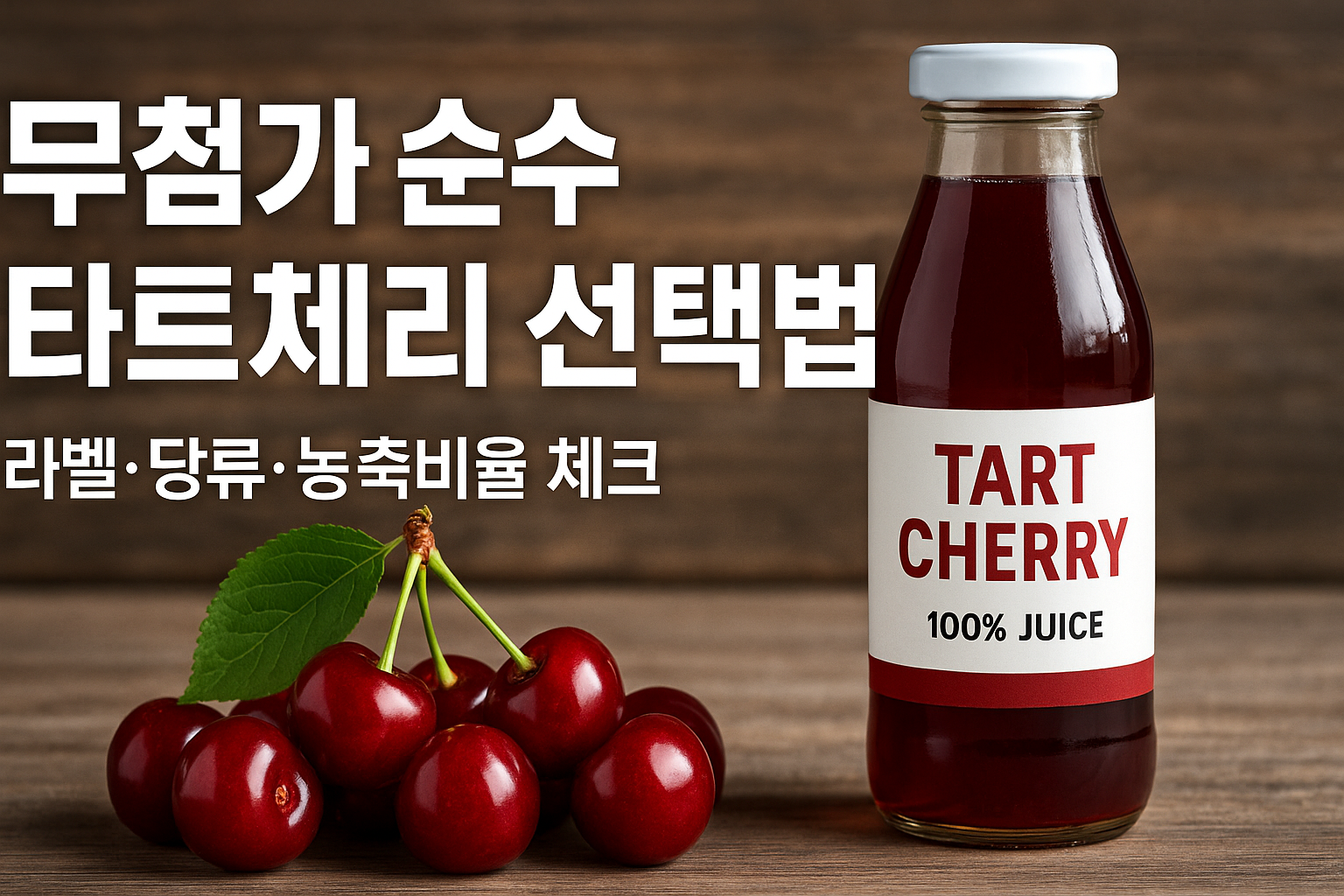 순수 타트체리 제품 선택법