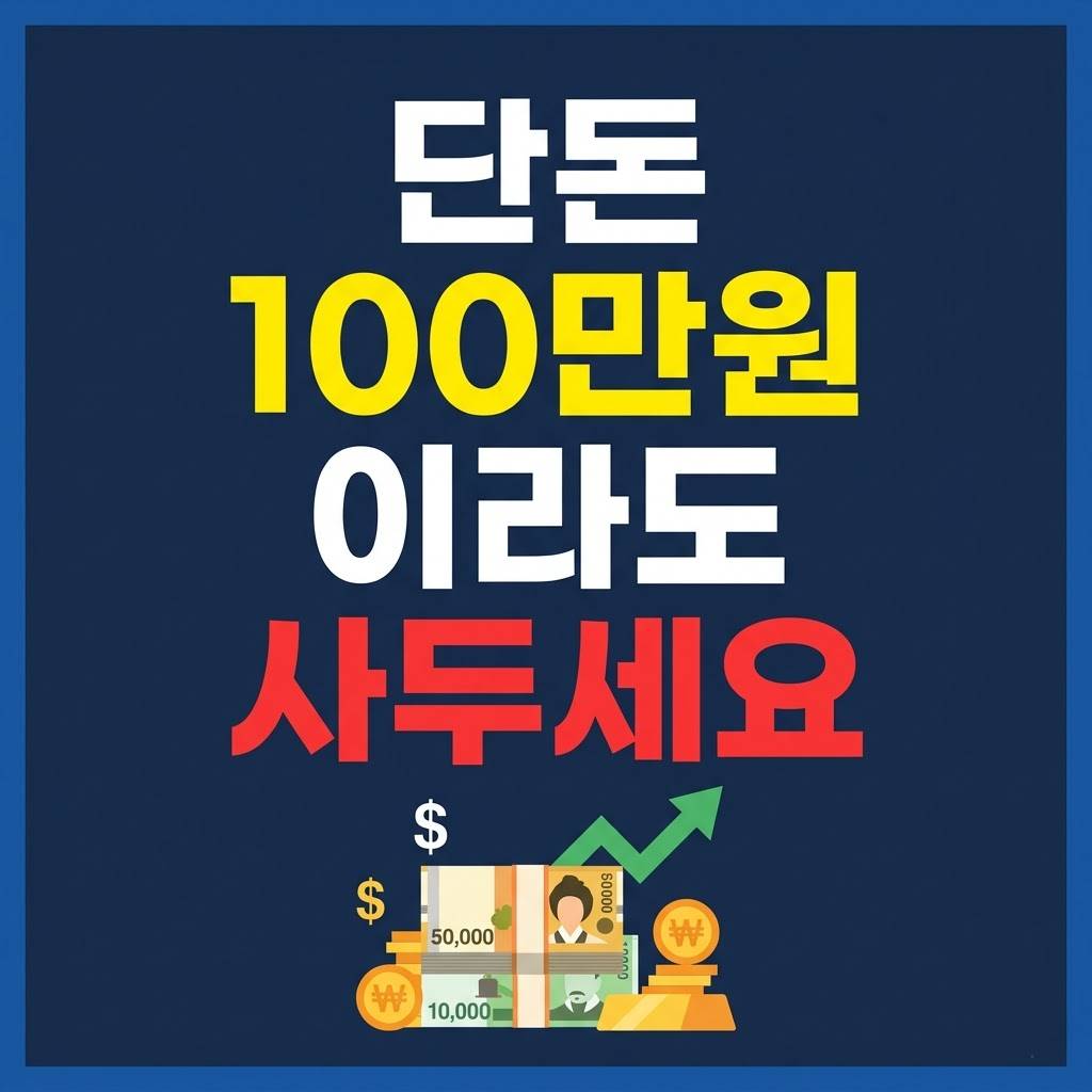 단돈 100만 원이라도 사두세요.