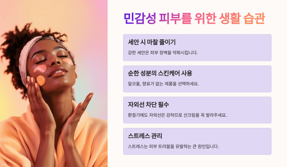 민감성 피부를 위한 생활 습관