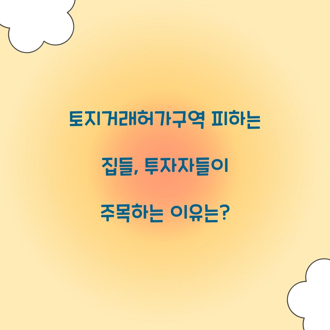 토지거래허가구역 피하는 집들