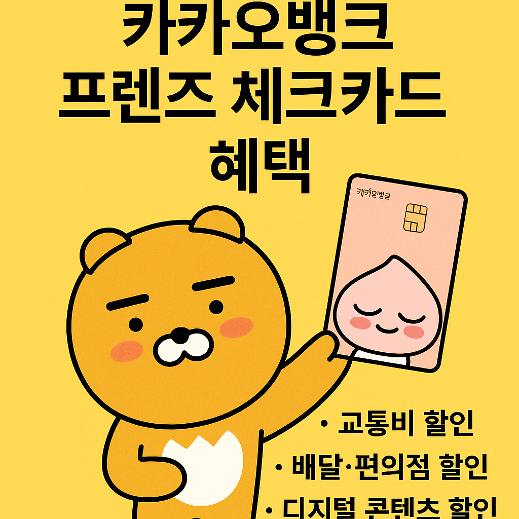 카카오뱅크 프렌즈 체크카드 혜택