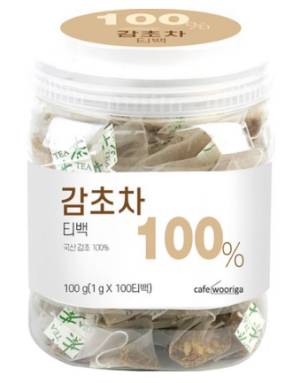 우리가스토리 국산 감초차 티백, 1g, 100개입, 1개
