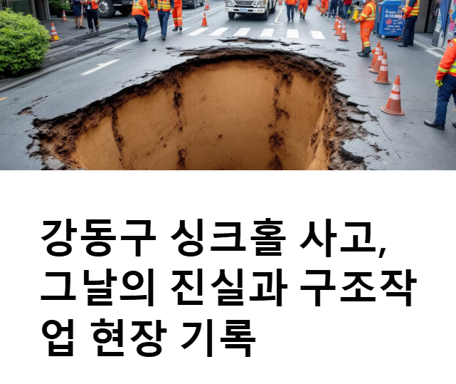 강동구 싱크홀 사고, 그날의 진실과 구조작업 현장 기록