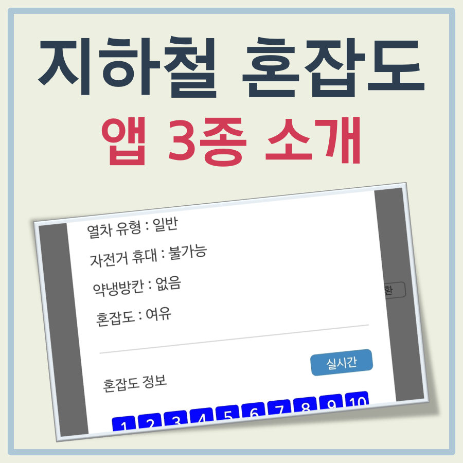 지하철 혼잡도 앱 대표 이미지