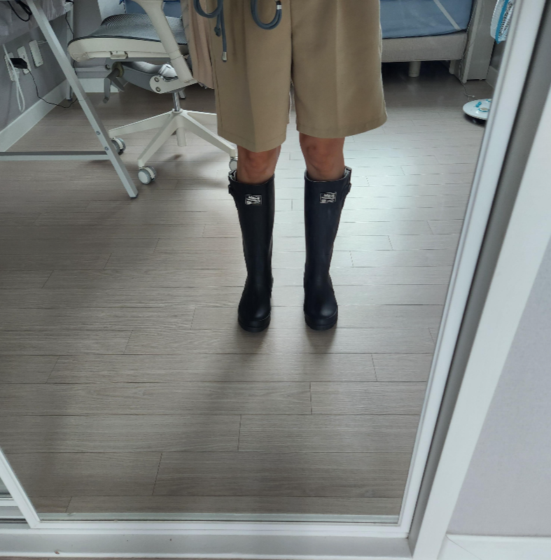 락피쉬 레인부츠 오리지널 레인부츠 롱 블랙