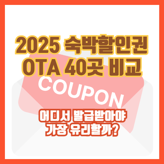 [2025 숙박할인권 OTA 40곳 비교] 어디서 발급받아야 가장 유리할까?