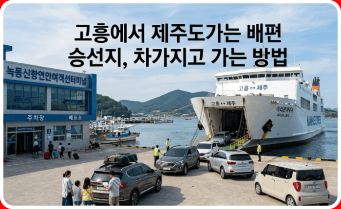 고흥에서 제주도 가는 배편