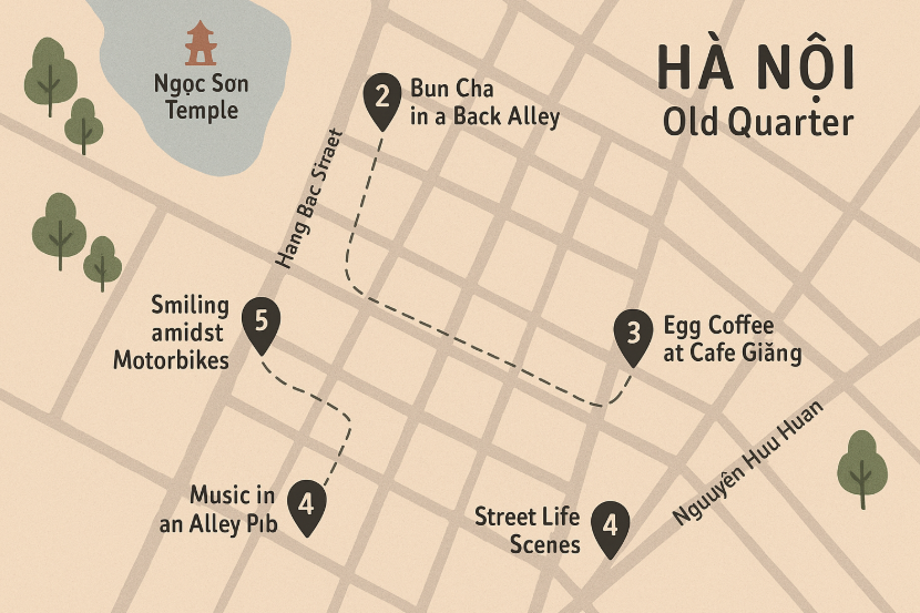 하노이 여행 지도 사진