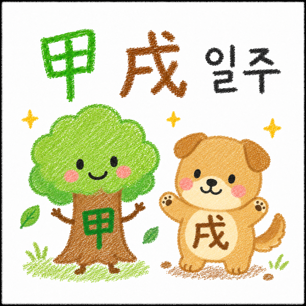 갑술일주 갑목과 술토 조합