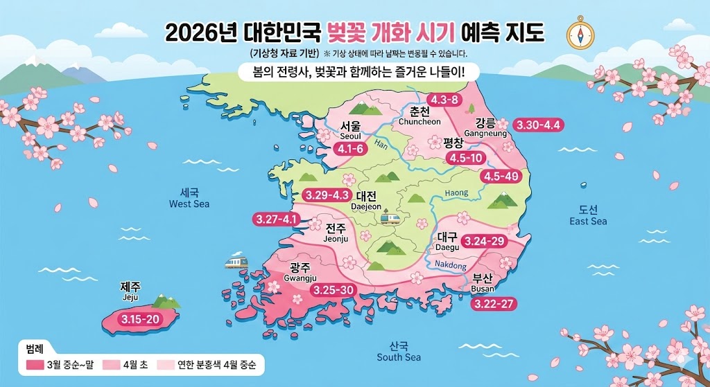 벚꽃개화시기 