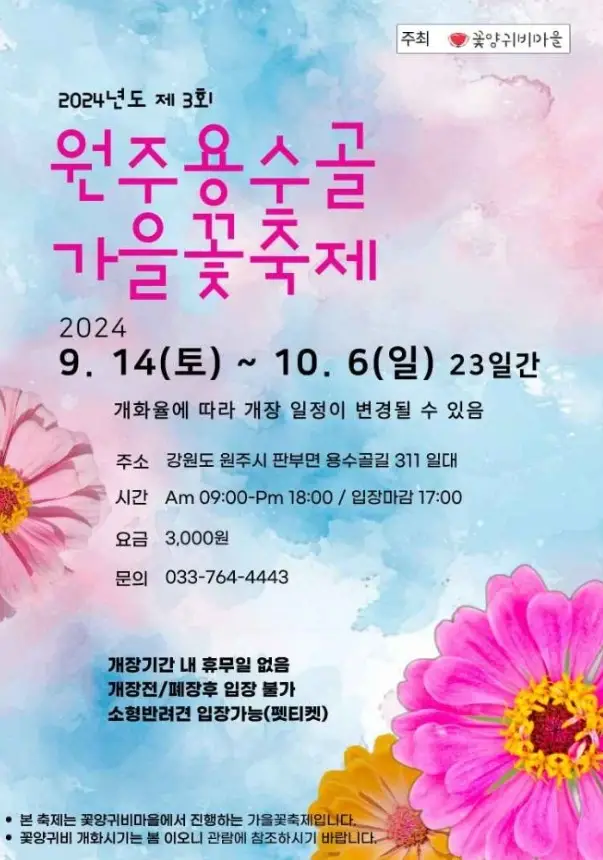 원주용수골가을꽃축제